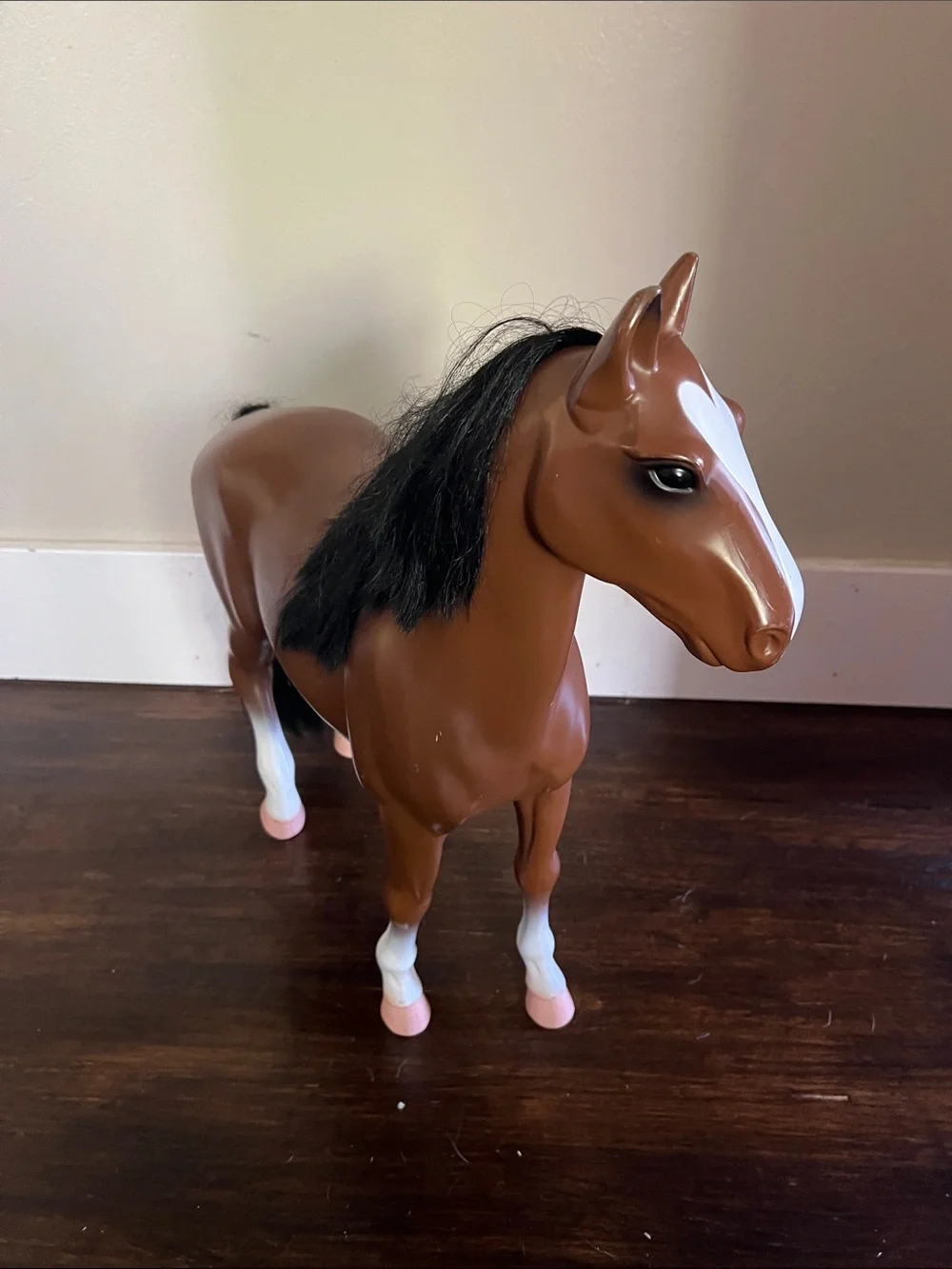 Our Generation Brown & White Toy Horse with Black Mane - Kids Toy
